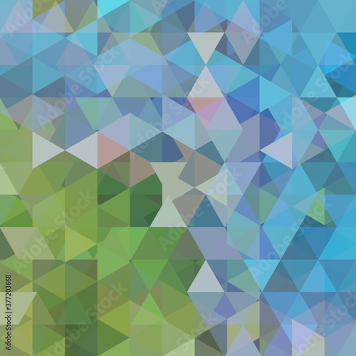 Abstract geometric style background. Blue, green colors. Vector illustration