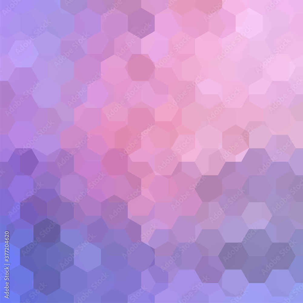 Vector background with pink, purple hexagons. Can be used in cover design, book design, website background. Vector illustration Vector background with pink, purple hexagons. Can be used in cover design, book design, website background. Vector illustration