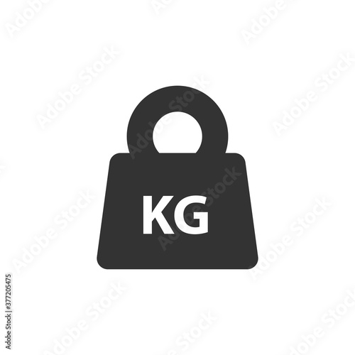 Kg weight mass black simple flat icon
