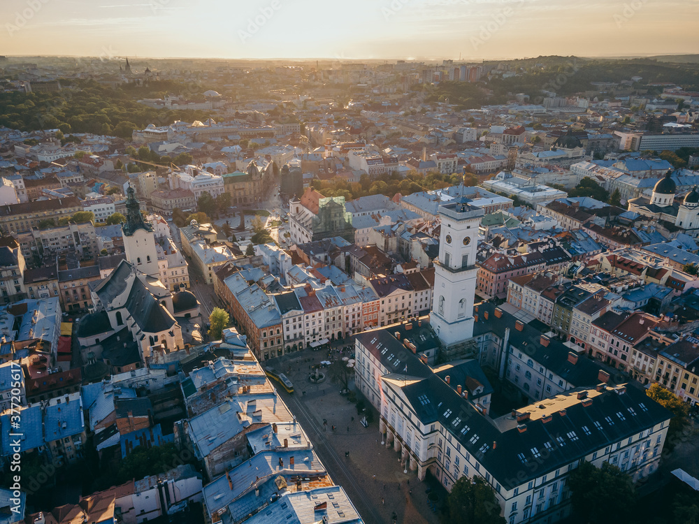 A view of a city Lviv