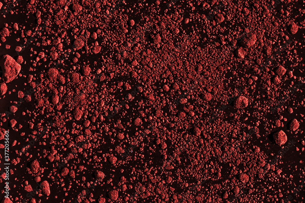 The texture is crumbly red. The texture is crumbly red.