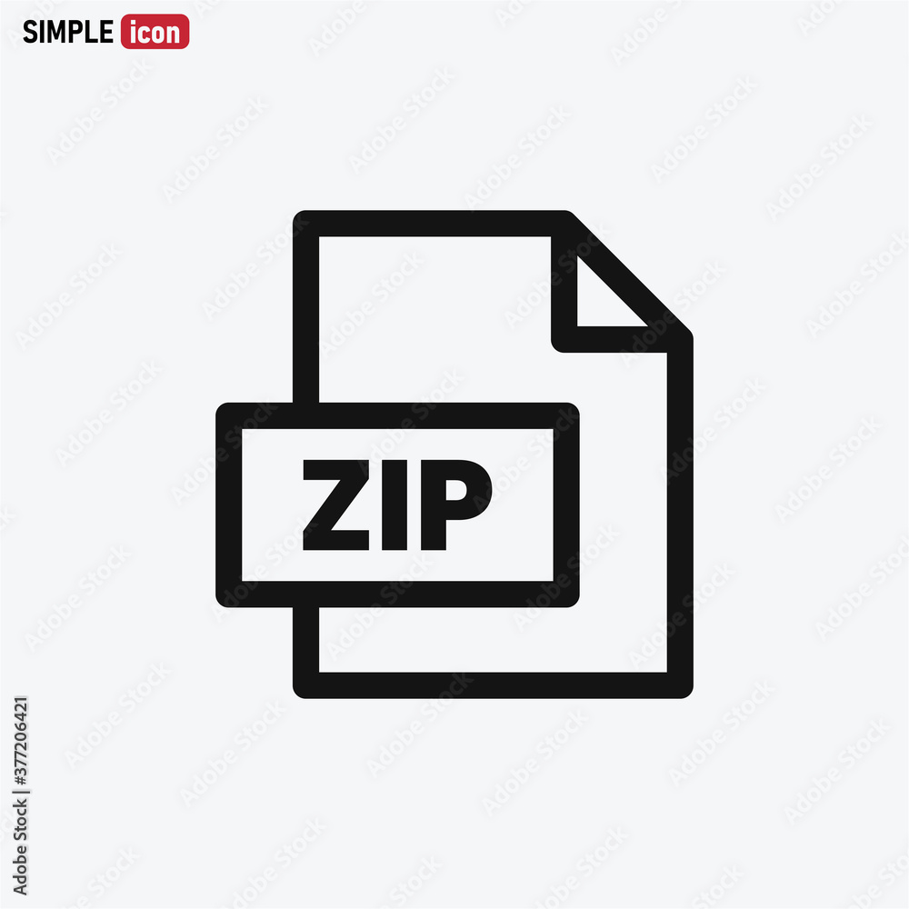 Zip file icon . ZIP sign