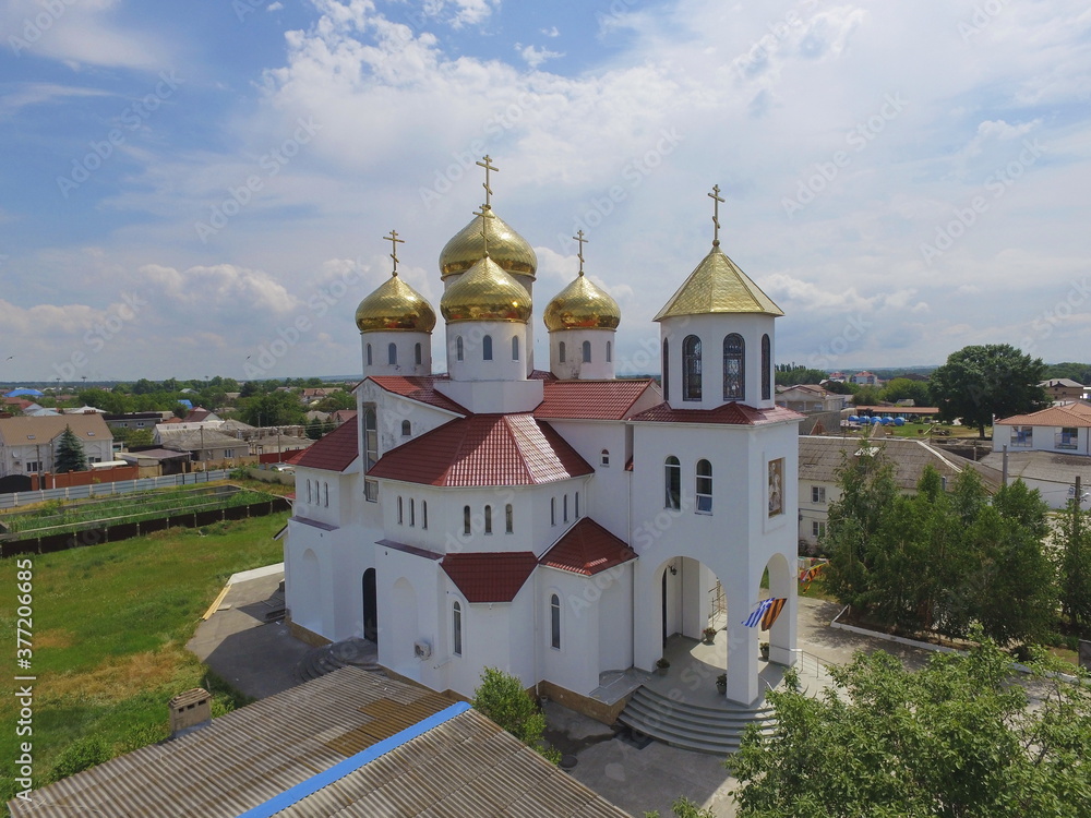 The Church of St. George in Vityazevo. Krasnodar region. Russia