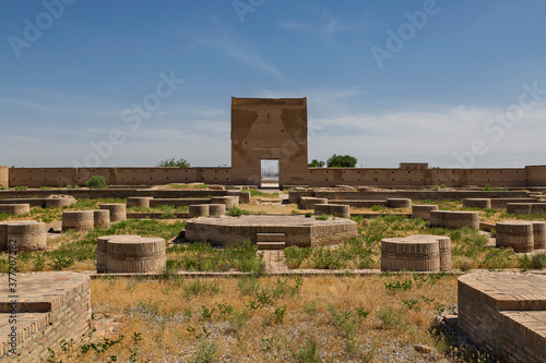 Remains of Rabati Malik Caravanserai in Navoiy, Uzbekistan. photo