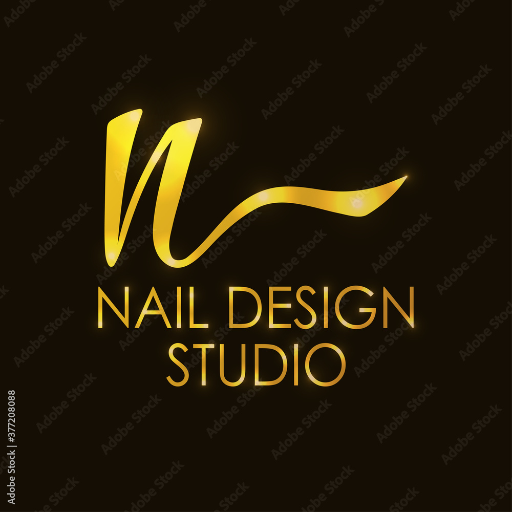 Nail design studio vector illustration for business card, ad, logo