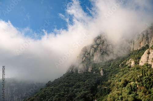 Monserrat monastery mountains, Catalonia, Spain