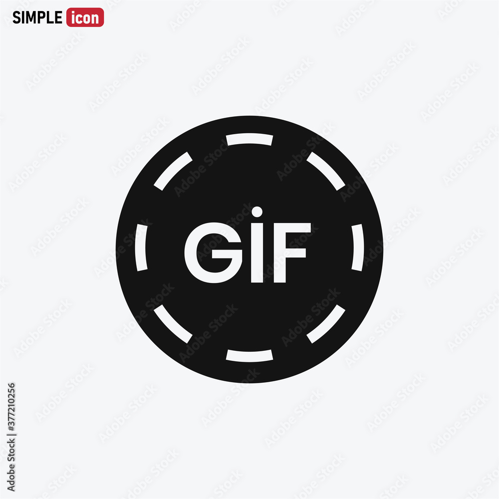 Gif icon vector . animation sign Gif icon vector . animation sign