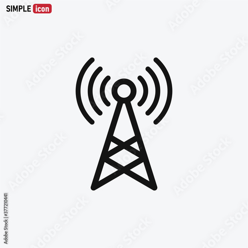 Antenna icon vector . Signal sign