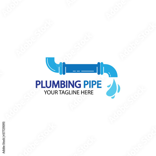 Pipe Plumbing logo vector Design Template,Plumbing logo vector design template. water pipe logo design.Leaking water logotype,Design Concept, Creative Symbol, Icon
