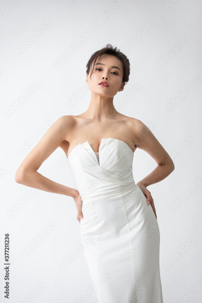 Beautiful young woman in evening gown Beautiful young woman in evening gown
