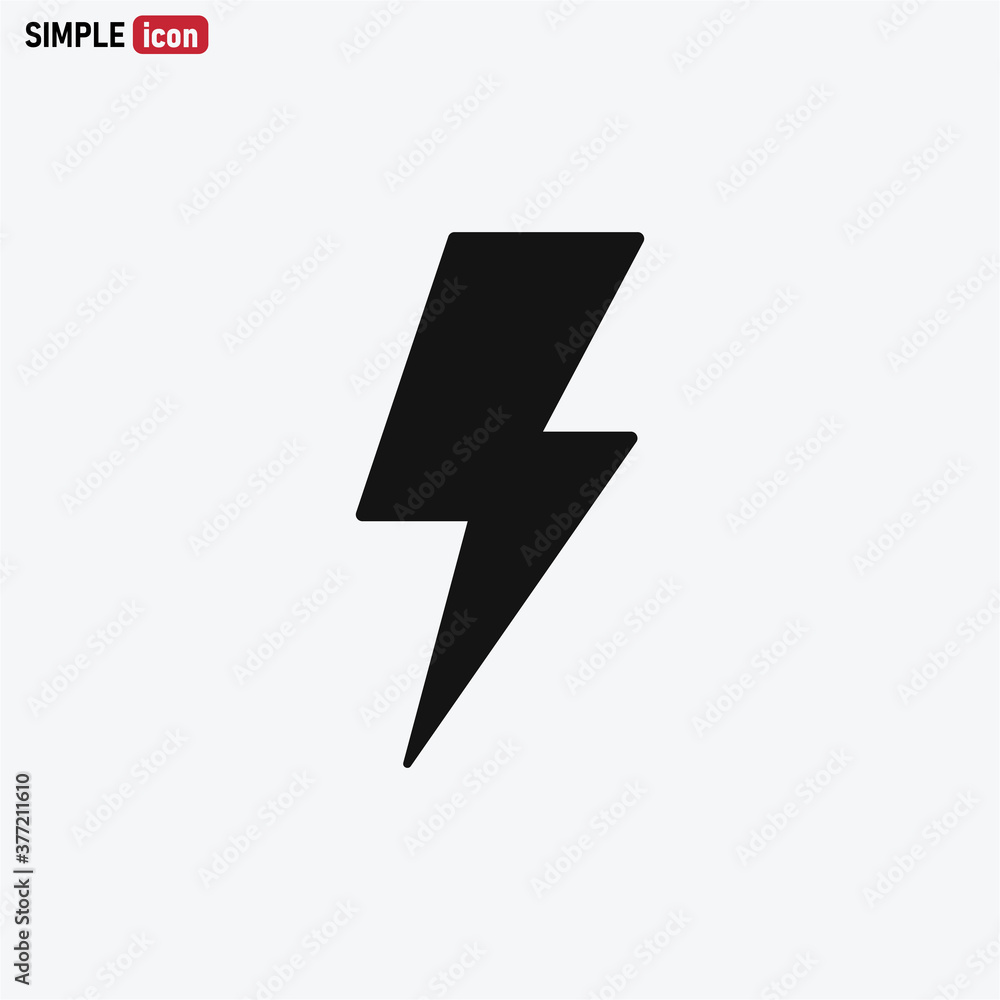 Fototapeta premium Lightning icon vector . Flash sign