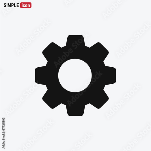 Setting gear icon vector . Gear sign