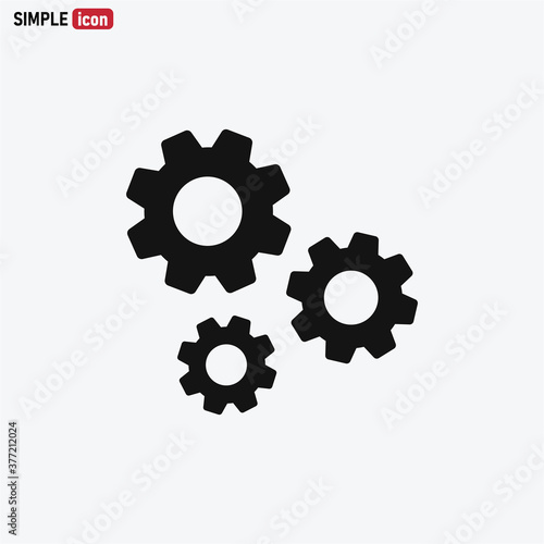 Mechanism icon vector . Gear sign