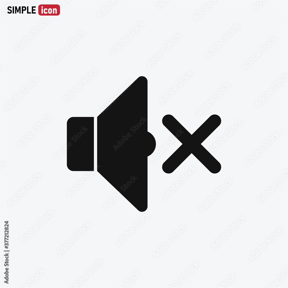 Mute icon vector . No Voice sign Mute icon vector . No Voice sign