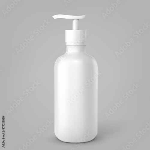 Cosmetic Bottle Can Sprayer Container. Dispenser for cream, soups, foams and other cosmetics. Vector illustration