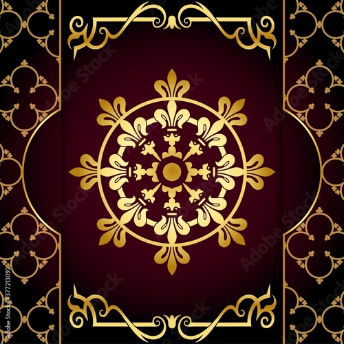 Luxury mandala background with golden ornament pattern.Premium Vector