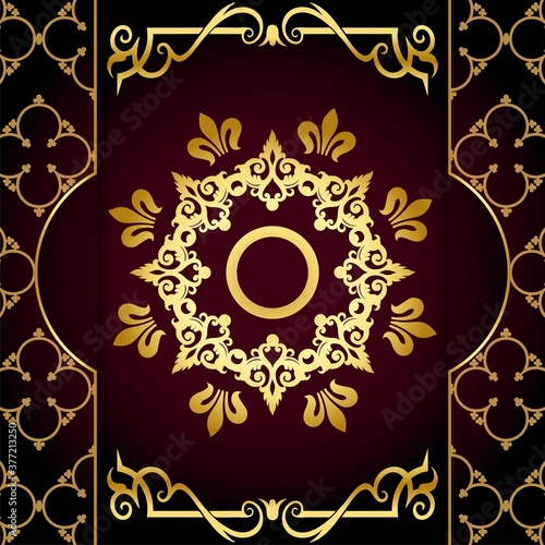 Luxury mandala background with golden ornament pattern.Premium Vector