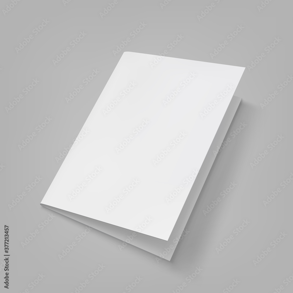 Brochure blank white template for mock up and presentation design.Vector illustration. Brochure blank white template for mock up and presentation design.Vector illustration.