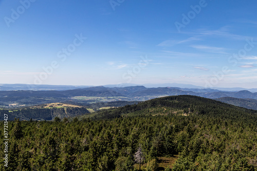 View from the top of the mountain on Lower Silesia