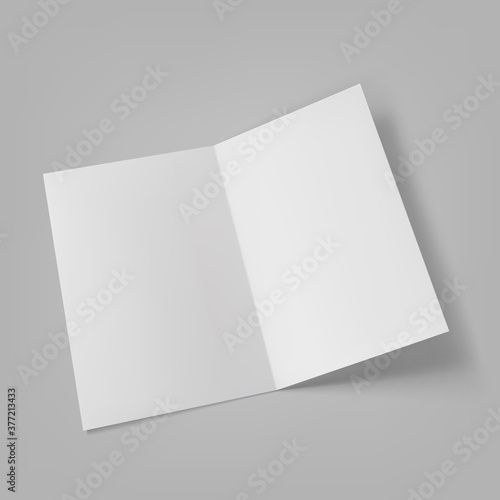 Brochure blank white template for mock up and presentation design.Vector illustration.