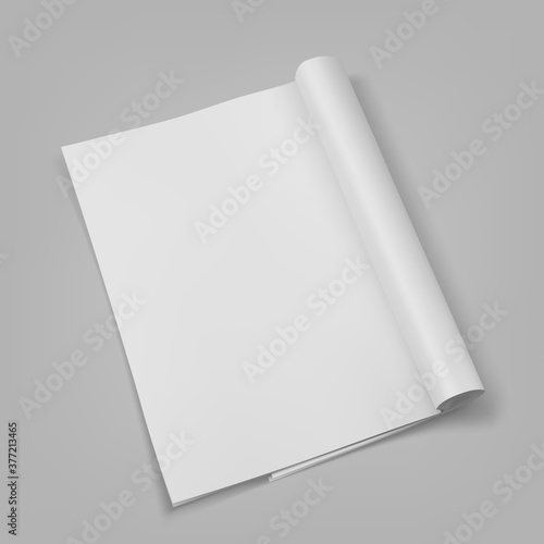 Brochure blank white template magazine for mock up and presentation design.Vector illustration.