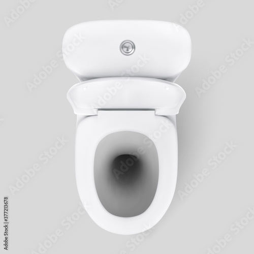 Realistic Toilet bowl mockup, 3d vector illustration white toile