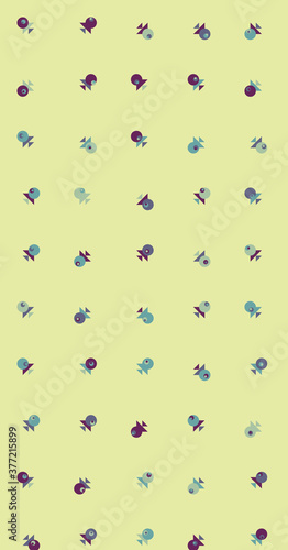 Abstract Color Halftone Dots generative art background illustration