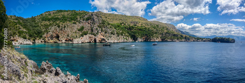 panoramic view of quiet bay in Cilento