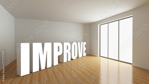 Abstract home interiors, copy space mockup illustration, original 3d rendering