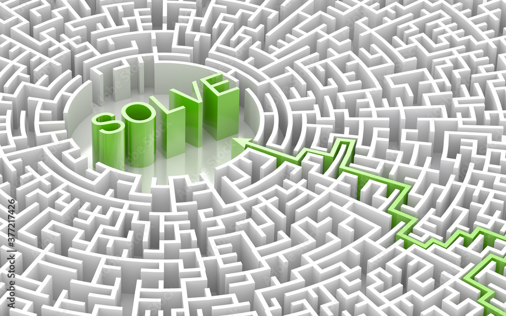 Conceptual maze, challenge and risk metaphor; original 3d rendering Conceptual maze, challenge and risk metaphor; original 3d rendering