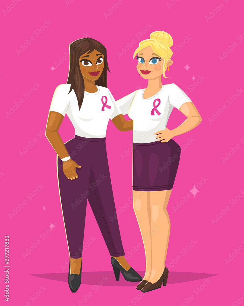 Breast cancer awareness month vector illustration Breast cancer awareness month vector illustration