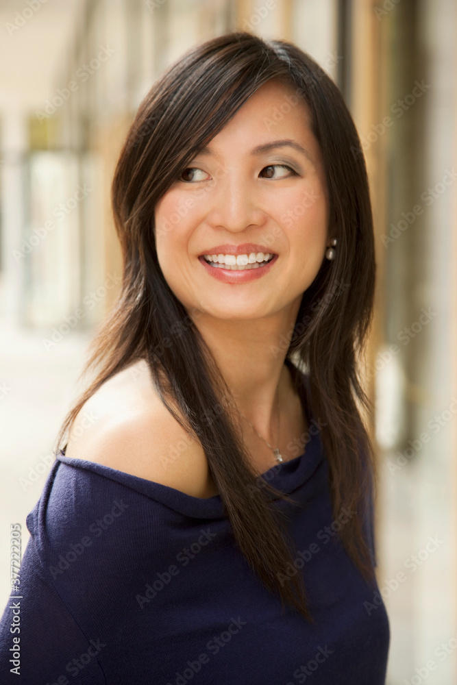 Chinese woman smiling Chinese woman smiling