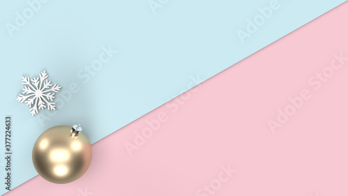 3D rendering Christmas background with balls
