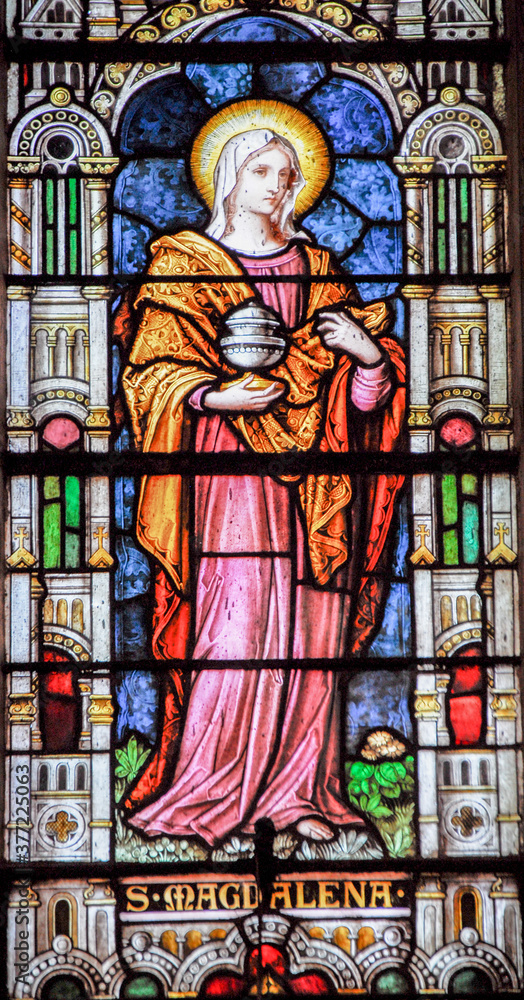 Mary Magdalene stain glass