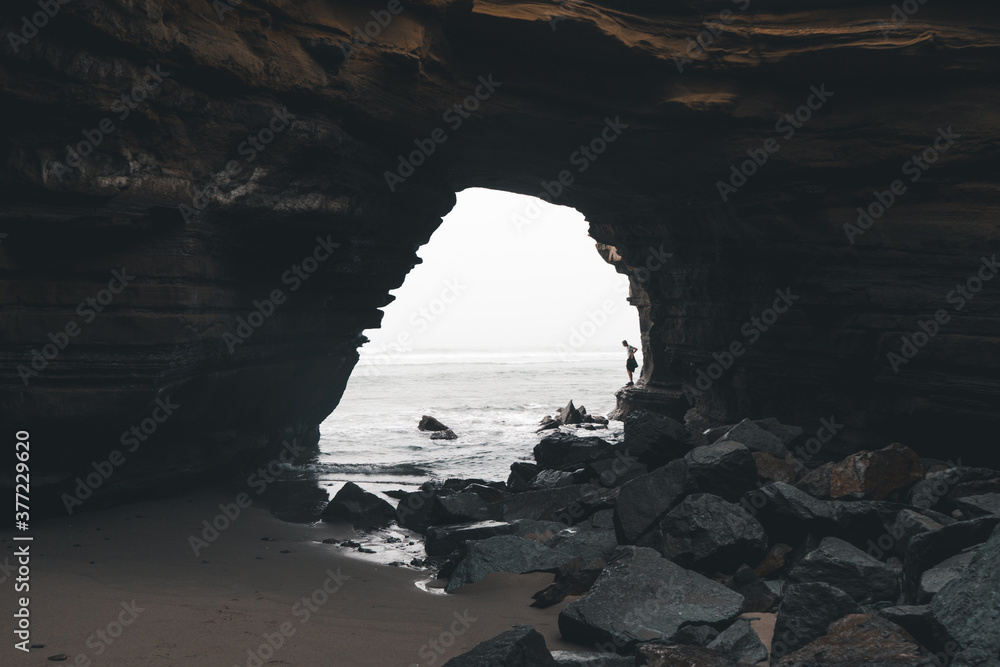 sea cave in San Diego California