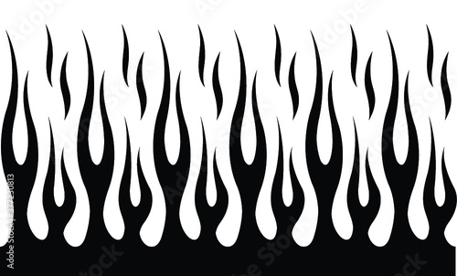 Classic tribal hotrod muscle car flame pattern