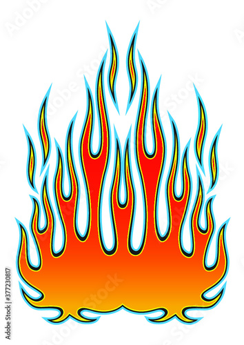 Tribal hotrod muscle car flame kit for car hoods