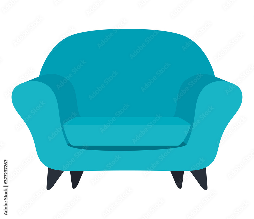 Isolated blue chair vector design