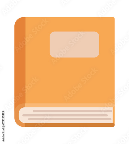 Isolated orange book vector design