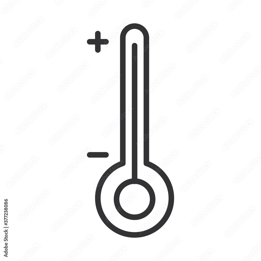 thermometer temperature medical equipment line icon design