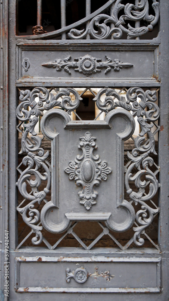 Ancient colonial gate detail Ancient colonial gate detail