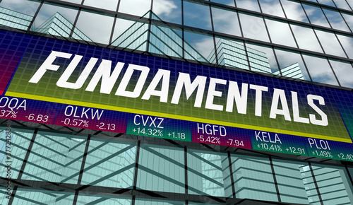 Market Fundamentals Stock Share Tickers Valuations 3d Illustration