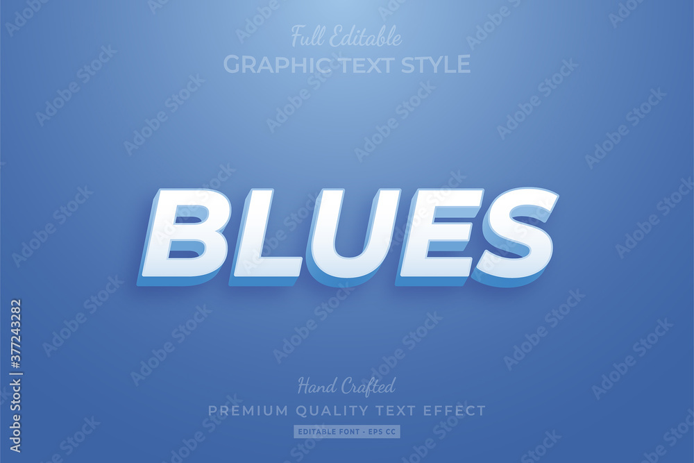 Blues Modern Editable 3D Text Style Effect Premium Blues Modern Editable 3D Text Style Effect Premium