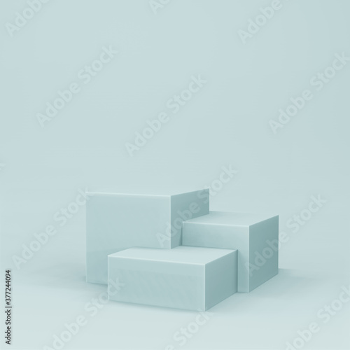 Step Stage Podium Stage backdrop. 3d rendering