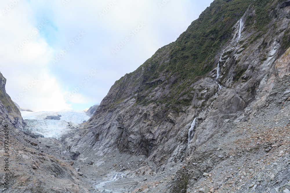 Scenic landscape at Franz Josef Glacier, located in Westland Tai Poutini National Park on the West Coast of New Zealand. Scenic landscape at Franz Josef Glacier, located in Westland Tai Poutini National Park on the West Coast of New Zealand.