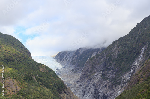 Scenic landscape at Franz Josef Glacier  located in Westland Tai Poutini National Park on the West Coast of New Zealand.