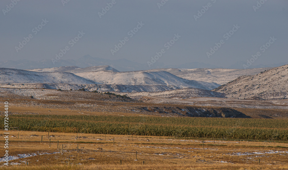 snow covered mountains