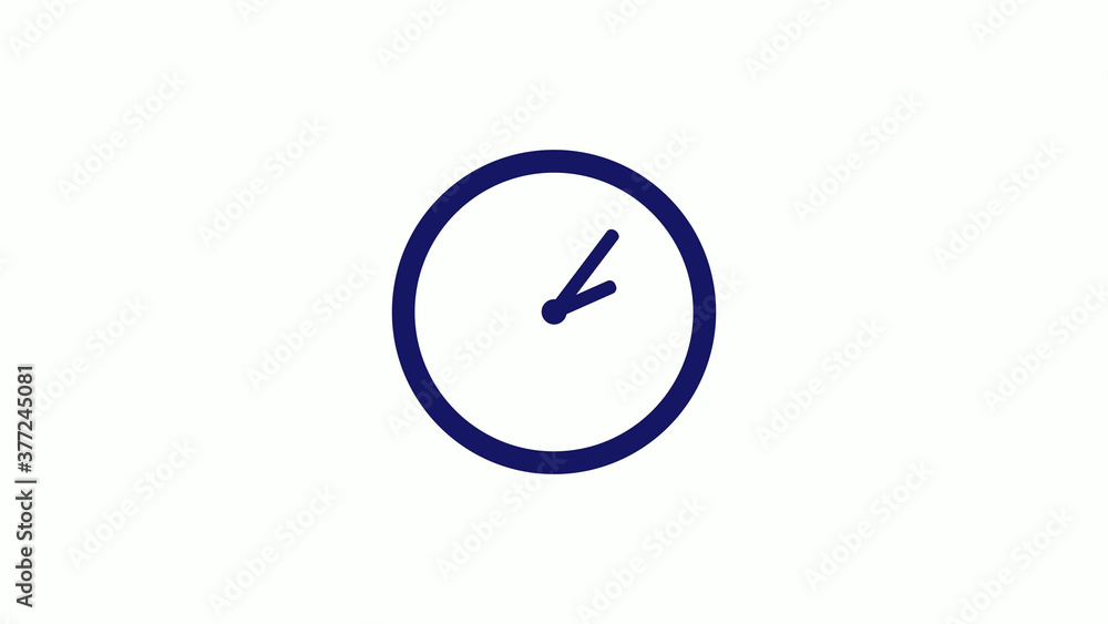 Amazing blue dark 12 hours counting down clock icon on white background,clock icon Amazing blue dark 12 hours counting down clock icon on white background,clock icon