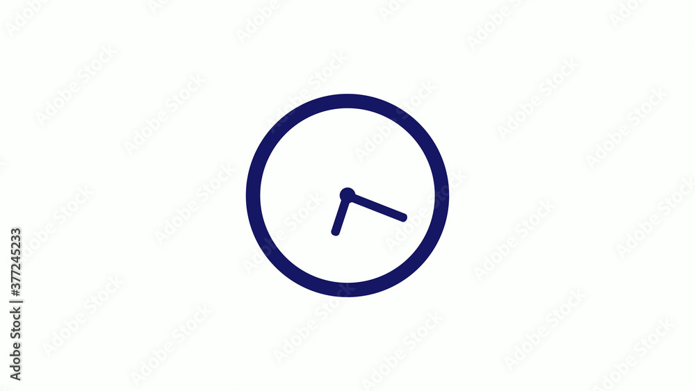 Amazing blue dark 12 hours counting down clock icon on white background,clock icon Amazing blue dark 12 hours counting down clock icon on white background,clock icon