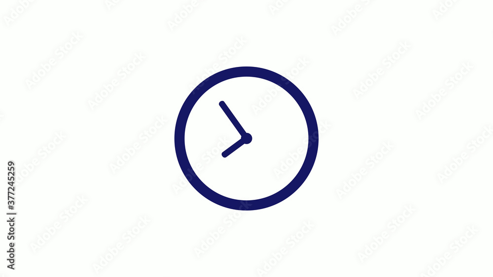 Amazing blue dark 12 hours counting down clock icon on white background,clock icon Amazing blue dark 12 hours counting down clock icon on white background,clock icon